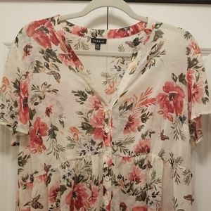 Torrid Floral Babdoll Blouse